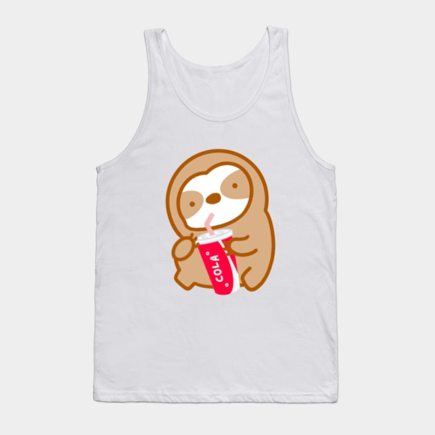 Cute Cola Soda Sloth Tank Top by theslothinme